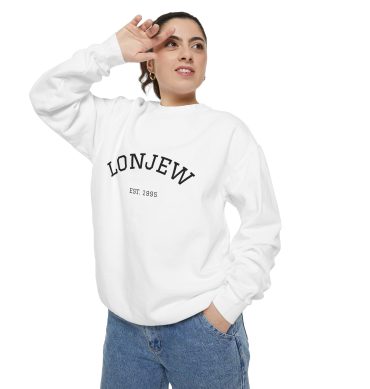 Unisex Garment-Dyed Sweatshirt with Vintage American Flag Design