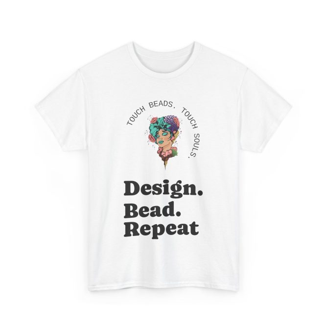 Lonjew Crafty Bead Enthusiast Tee - Touch Beads, Touch Souls | Gift for Crafters, Handmade Lovers, Creative Apparel, Artisans - Image 4
