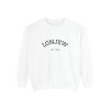 Unisex Garment-Dyed Sweatshirt with Vintage American Flag Design - Image 2