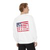 Unisex Garment-Dyed Sweatshirt with Vintage American Flag Design - Image 5