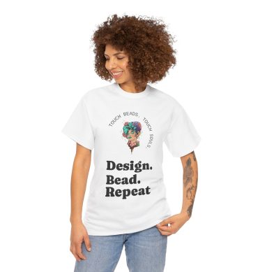 Lonjew Crafty Bead Enthusiast Tee - Touch Beads, Touch Souls | Gift for Crafters, Handmade Lovers, Creative Apparel, Artisans